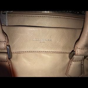 Cream leather purse